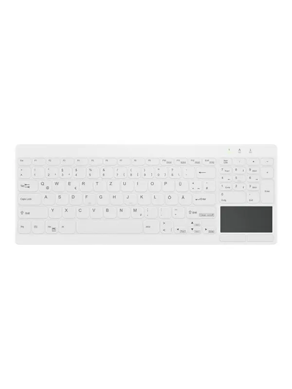 Cherry Medical AK-C7412F - keyboard - compact compact - with touchpad - QWERTY - Pan Nordic - white Input Device - Tangentbord - Nordisk - Vit