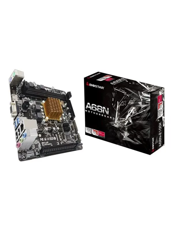 BIOSTAR A68N-2100K Moderkort - DDR3L (Low Voltage) RAM - Mini-ITX
