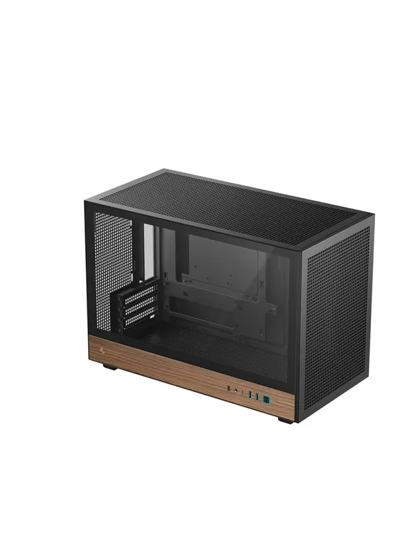 DeepCool CH260 WOOD - Chassi - Minitower - Svart
