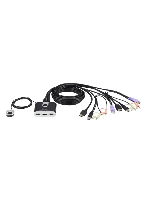 ATEN CS692 2-Port USB HDMI/Audio Cable KVM Switch with Remote Port Selector