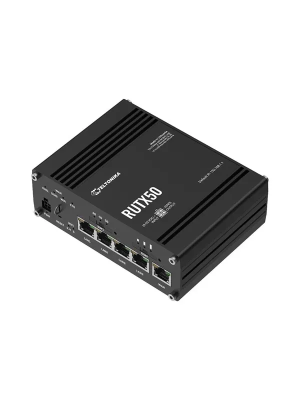 Teltonika RUTX50 - wireless router - WWAN - Wi-Fi 5 LTE - 5G 4G 3G - DIN rail mountable surface-mountable wall-mountable - Wireless router 802.11a/b/g/n/Wi-Fi 5 Wave 2