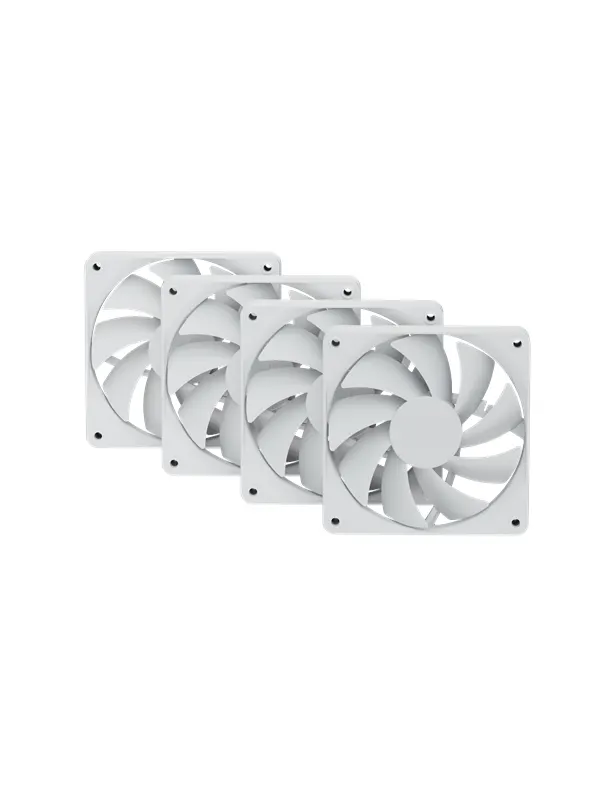HYTE FA12 FAN (Snow White) - 4-pack - Chassi fläkt - 120mm - Vit - 28 dBA