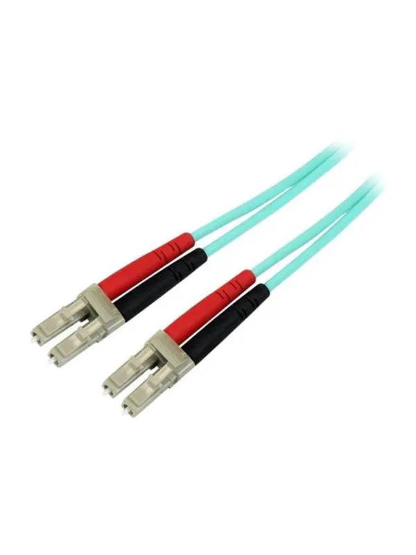 StarTech.com 1m LC Fiber Optic Cable - 10 Gb Aqua - MM Duplex 50/125 - LSZH - patch cable - 1 m - aqua - Blå - 1m