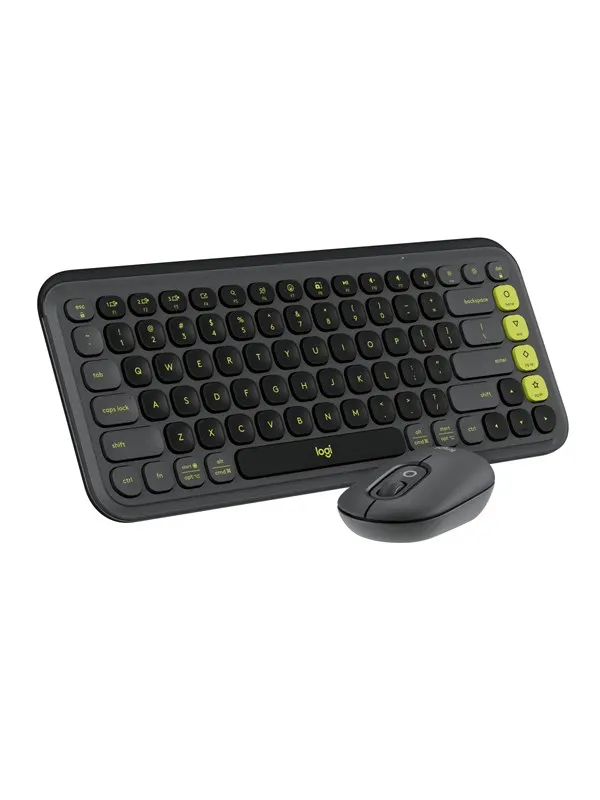 Logitech POP Icon Combo - Graphite - Tastatur &amp; Mus set - Nordisk - Svart