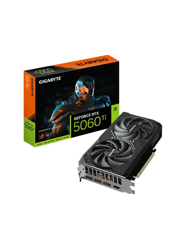 GIGABYTE GeForce RTX 5060 Ti WindForce 2 MAX OC - 8GB GDDR7 RAM - Grafikkort