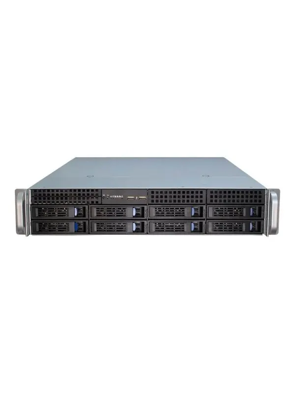 Inter-Tech IPC 2U-2408 - Chassi - Server (Rack) - Svart