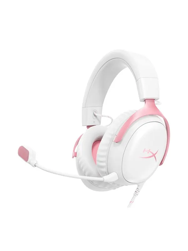 HyperX Cloud III White/Pink Gaming Headset - Wired Headset - Sony PlayStation 4