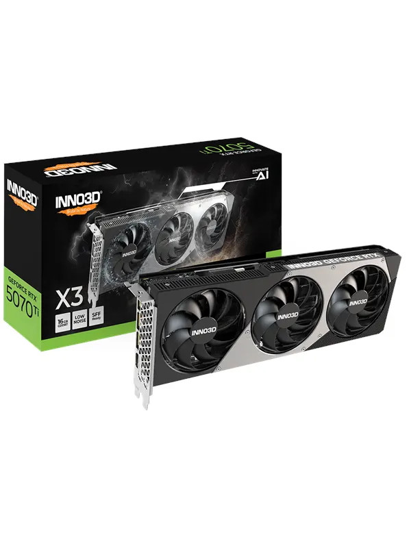 Inno3D GeForce RTX 5070 Ti X3 - 16GB GDDR7 RAM - Grafikkort
