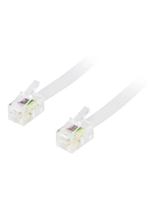 Deltaco DEL-154D - network cable - 1.5 m - white - Vit - 1m