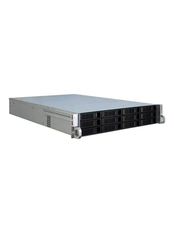Inter-Tech IPC 2U-2412 - Chassi - Server (Rack) - Svart