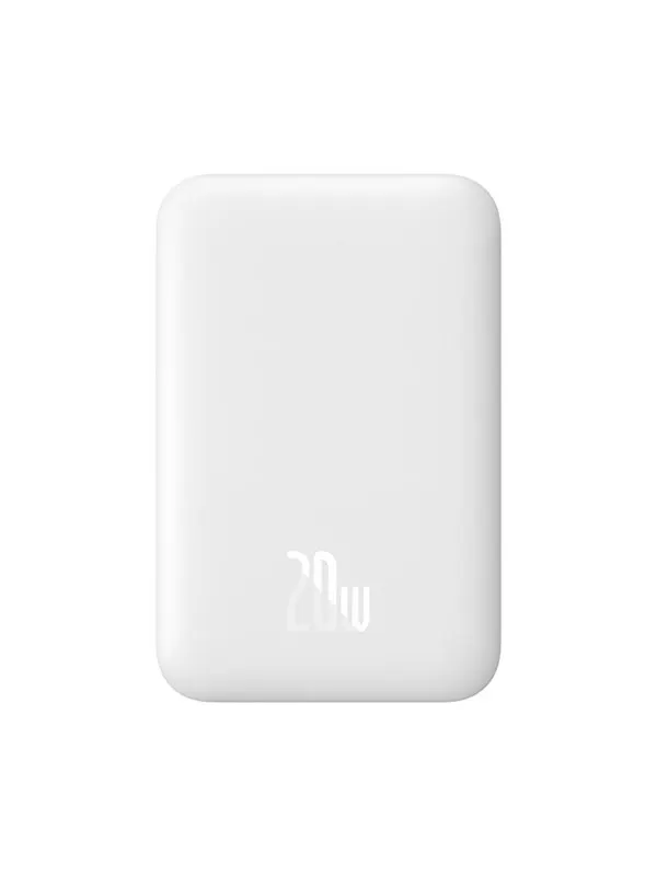 Baseus Airpow 6000mAh 20W Power Bank with Simple USB-C Cable (20V/3A) 30cm - White - 6000 mAh