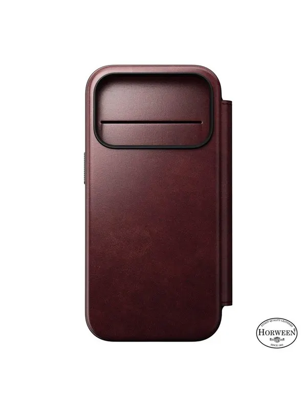 Nomad - Modern Leather Folio - iPhone 17 Pro | Burgundy | Horween
