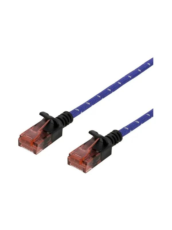 Deltaco patch cable - 1.5 m - blue white - Blå - 1m