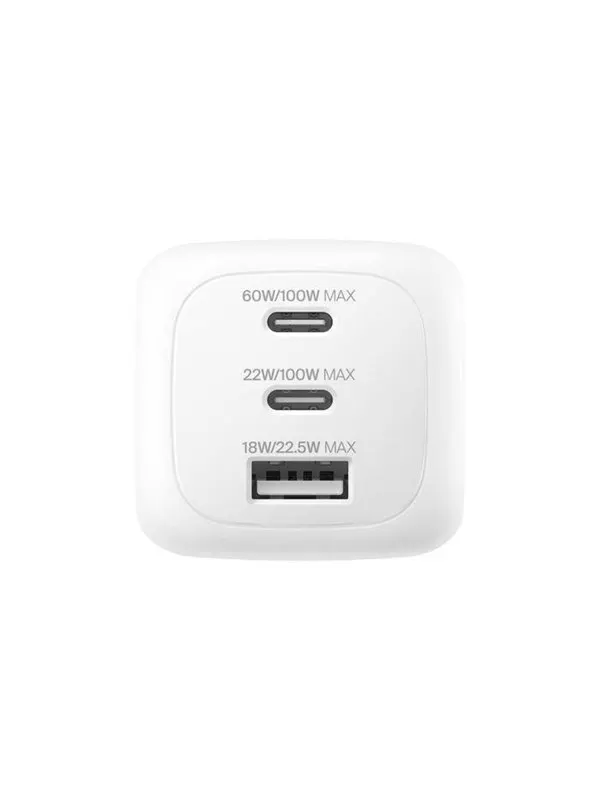 Belkin BOOSTCHARGE 100w 2C1A Wall Charger w interchangable plug tips UK EU US