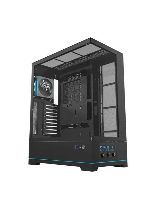 Darkflash DY451L PRO computer case with fan (black) - Chassi - Miditower - Svart