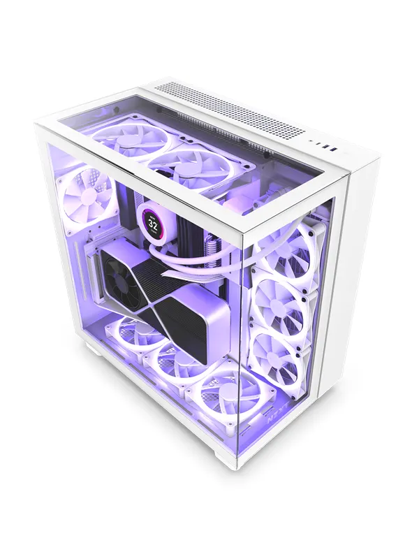 NZXT H9 Elite - All White - Chassi - Miditower - Vit