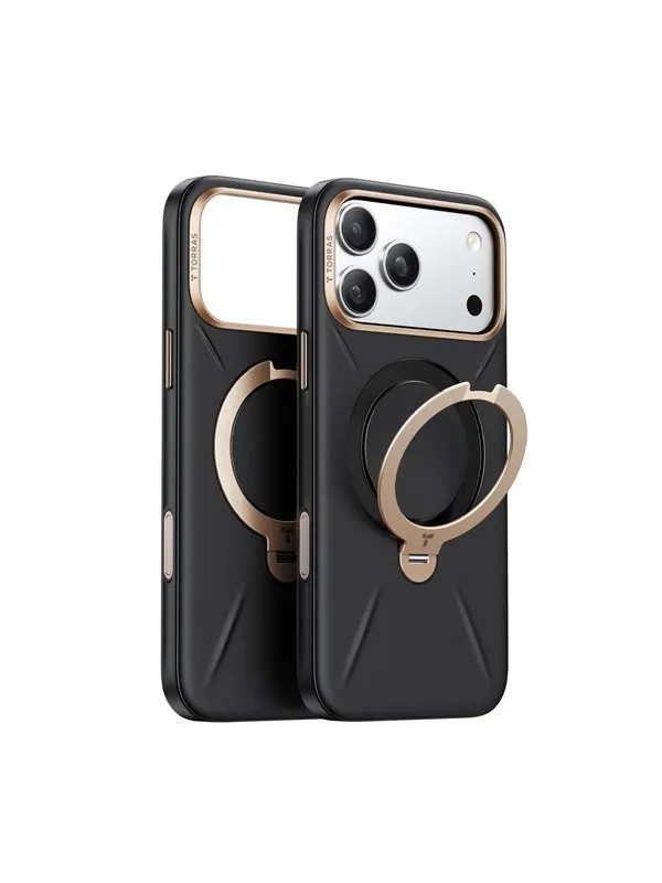 Torras Ostand Q3 Vegskin - obsidian black - iPhone 17 Pro Max