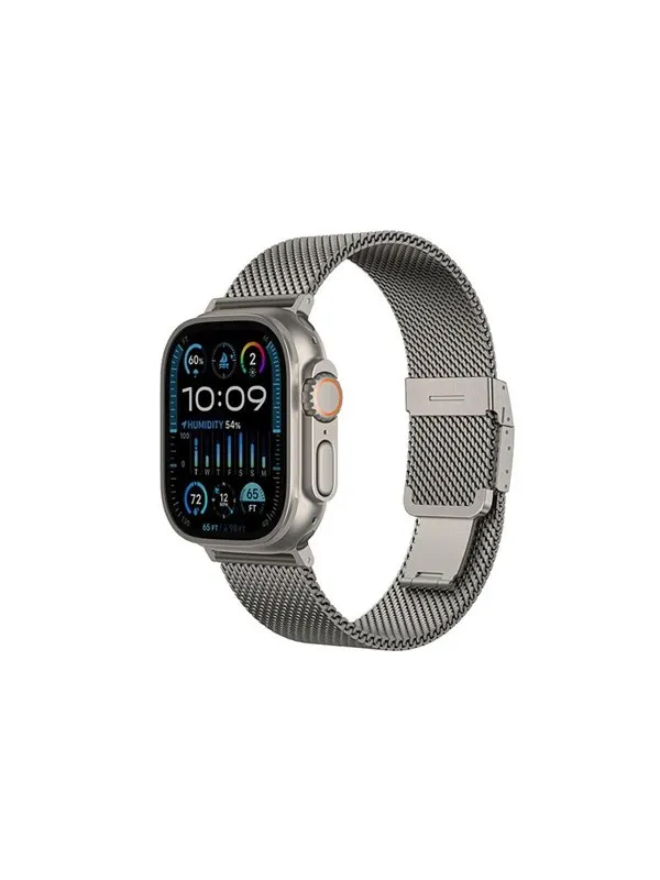 AmazingThing Titan Premium Metal Band for AppleWatch 38/40/41/42/44/45/46/49 mm - Silver