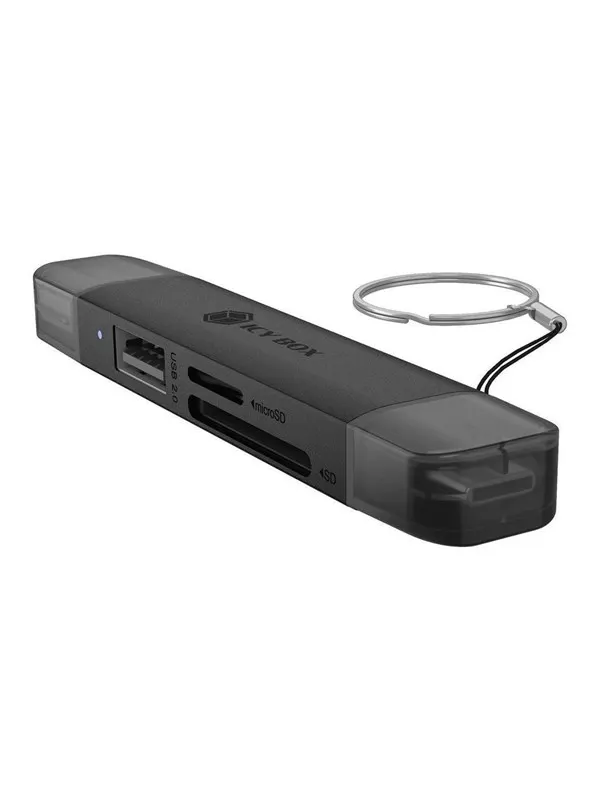 ICY BOX IB-CR203-CU3 - card reader - USB 3.2 Gen 1 / USB-C / USB-A