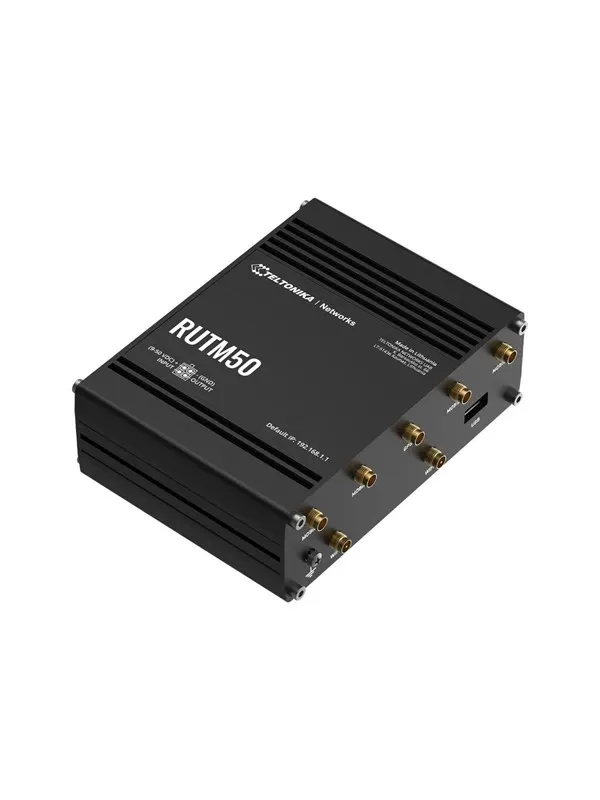 Teltonika RUTM50 Cellular 5G Router EU & APAC (RUTM50300600 / Standard package with EU PSU) - Wireless router 802.11a/b/g/n/Wi-Fi 5 Wave 2