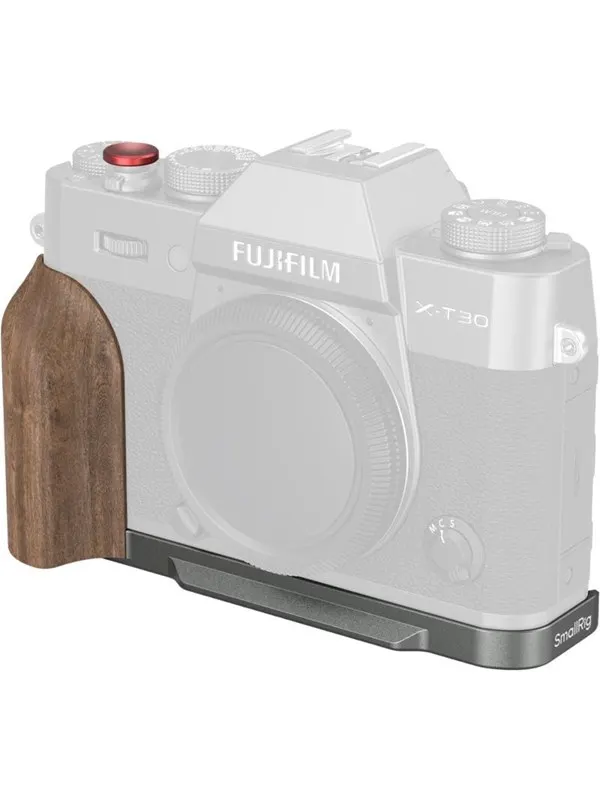 SmallRig 5668 L-Shaped Mount Plate w Wooden Handle for FUJIFILM X-T30 / T30 II / T30 III Charcoal