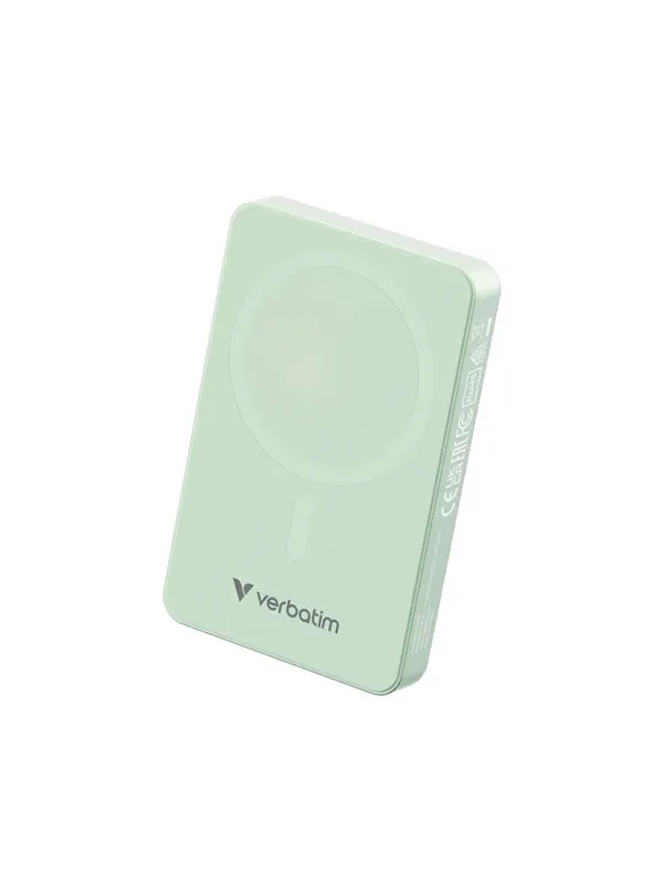 Verbatim Charge 'n' Go Essentials wireless power bank - magnetic - 24 pin USB-C - 20 Watt - 10000 mAh