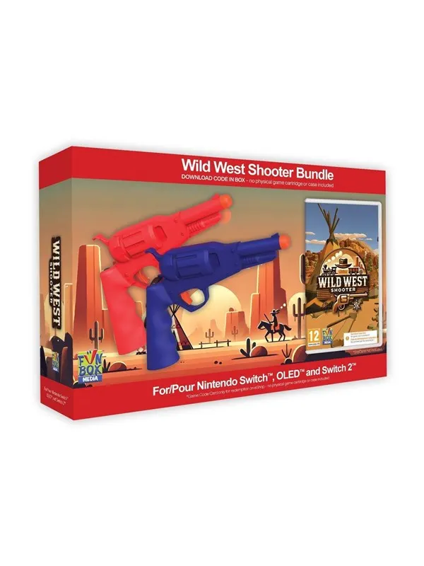 Wild West Shooter Game -Twin Wild West Shooter Revolvers Bundle (Code in a Box) - Nintendo Switch 2 - Skjutning