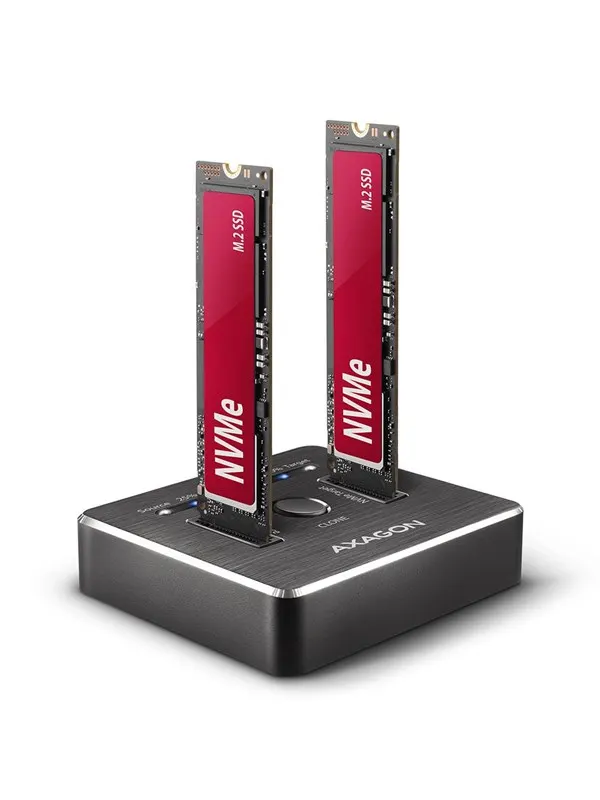 AXAGON CloneMaster USB-C 10 Gbps Dual NVMe M.2 SSD-docka