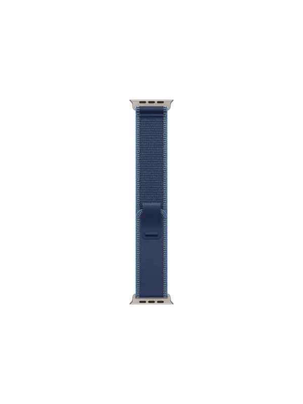 Apple 49mm Blue/Bright Blue Trail Loop - S/M - Natural Titanium Finish