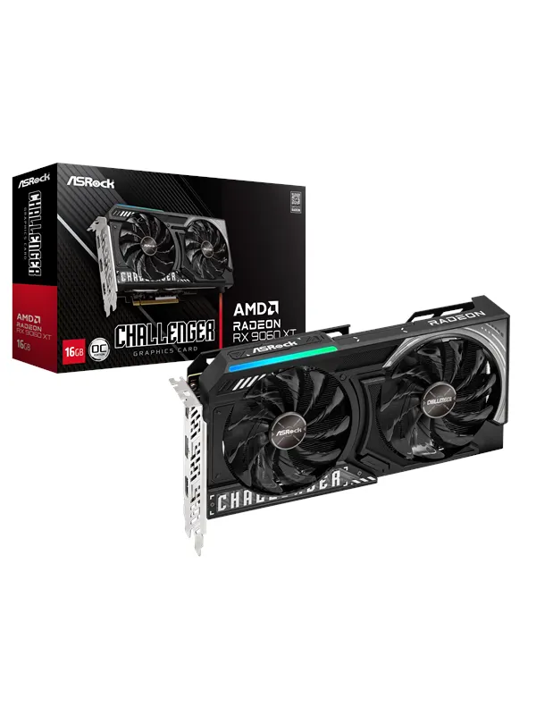 ASRock Radeon RX 9060 XT Challenger - 16GB GDDR6 RAM - Grafikkort