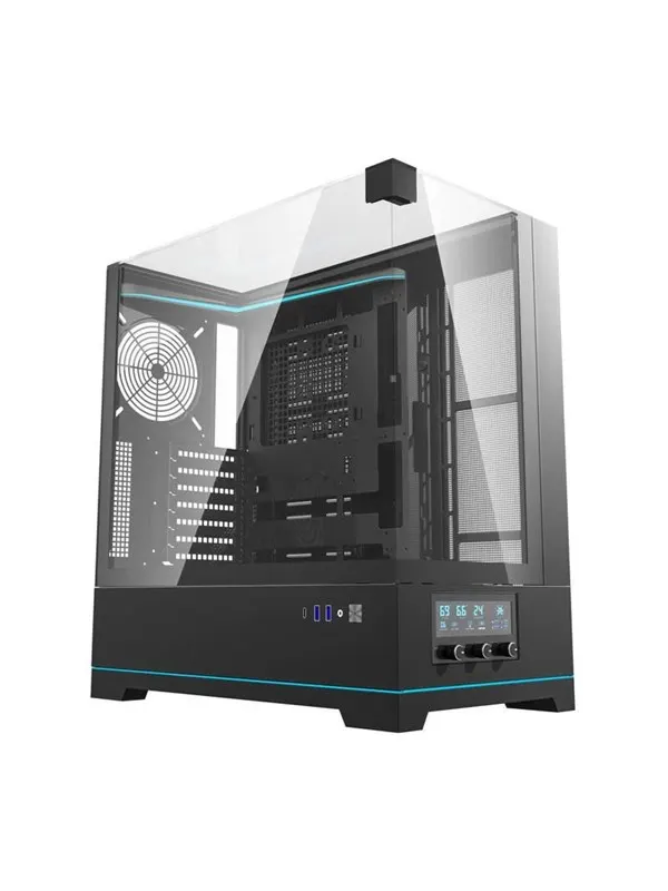 Darkflash DY450 computer case without fans (black) - Chassi - Miditower - Svart