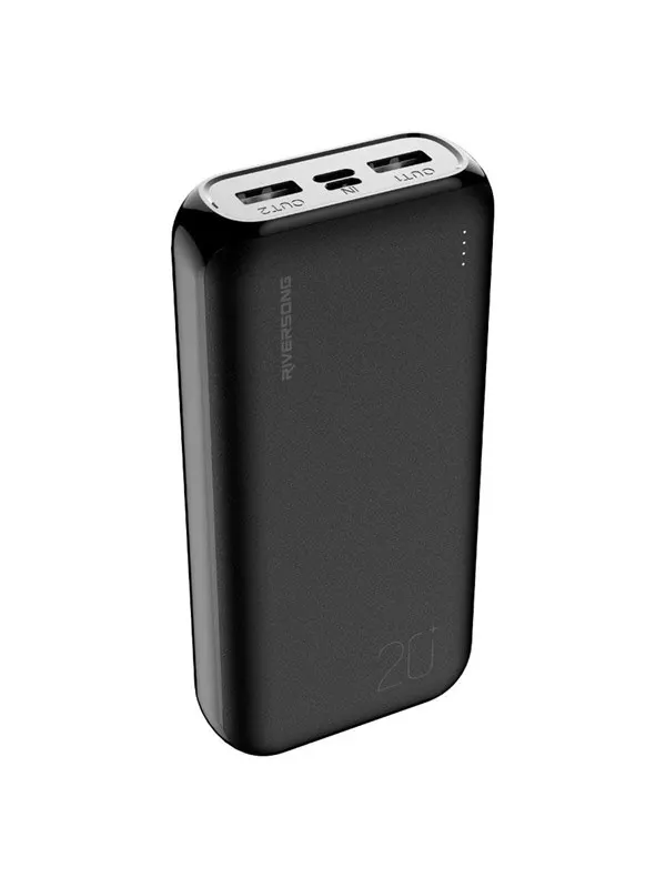 Riversong Vision S20E Pro 20.000 mAh 20W USB-C PD powerbank Black - 20000 mAh