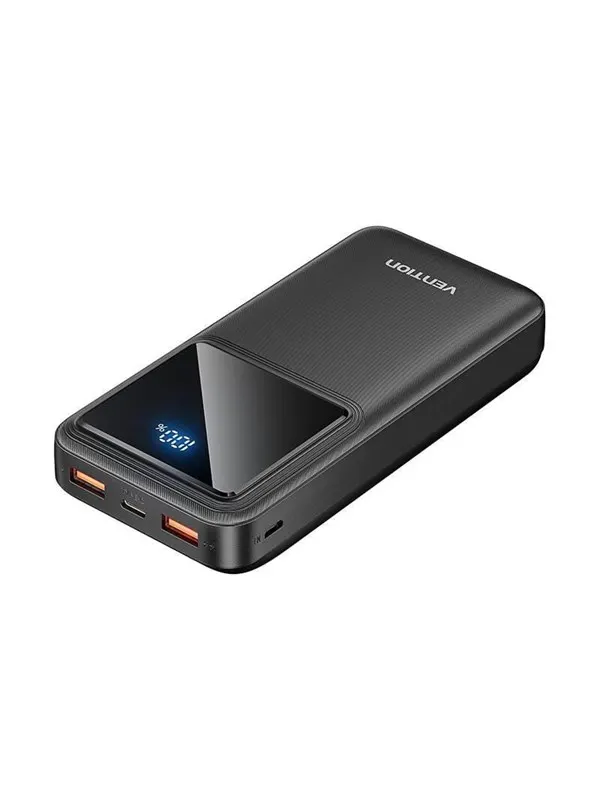 Vention Powerbank FHLB0 20000mAh Micro-USB USB-C 2xUSB-A 22.5W (black) - 20000 mAh
