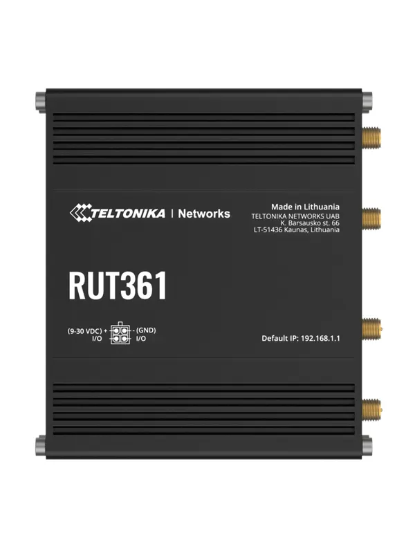 Teltonika RUT361 Industrial Cellular Router (RUT361100000 / Standard package with EU PSU) - Wireless router N Standard - 802.11n