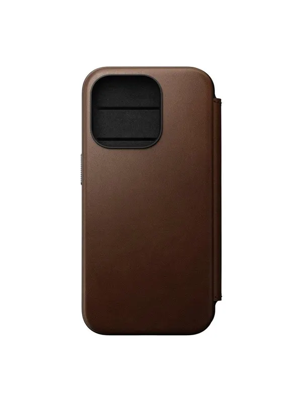 Nomad Modern Leather Folio - iPhone 15 Pro | Brown | Leather