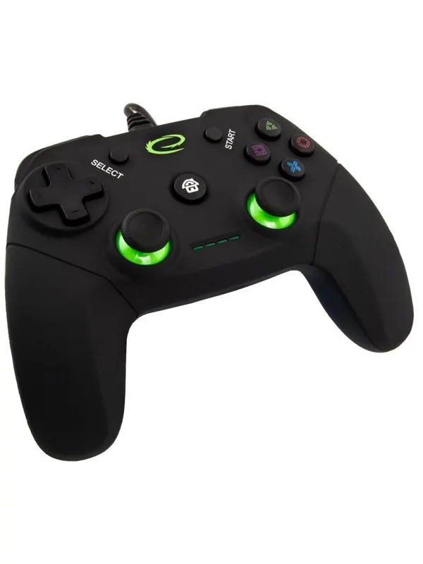 Esperanza Vanquisher - Black/Green - Wired Controller - PC