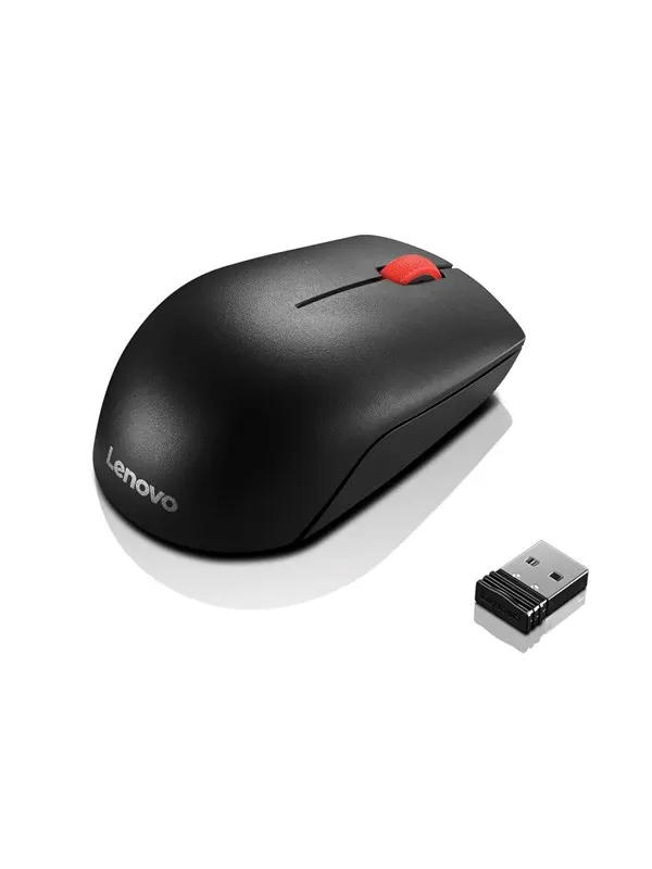 Lenovo Essential Compact Wireless Mouse - Mouse - 3 knappar - Svart