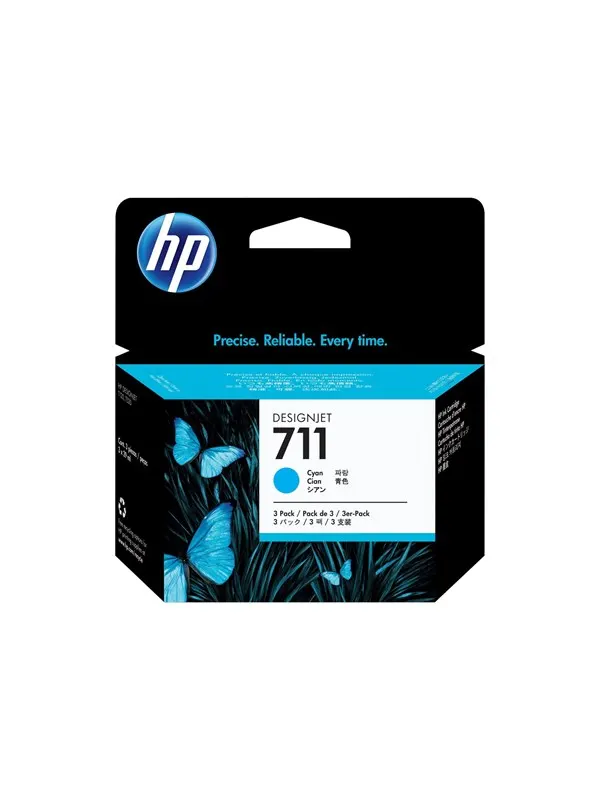HP 711 / CZ134A 3-Pack - Cyan Ink
