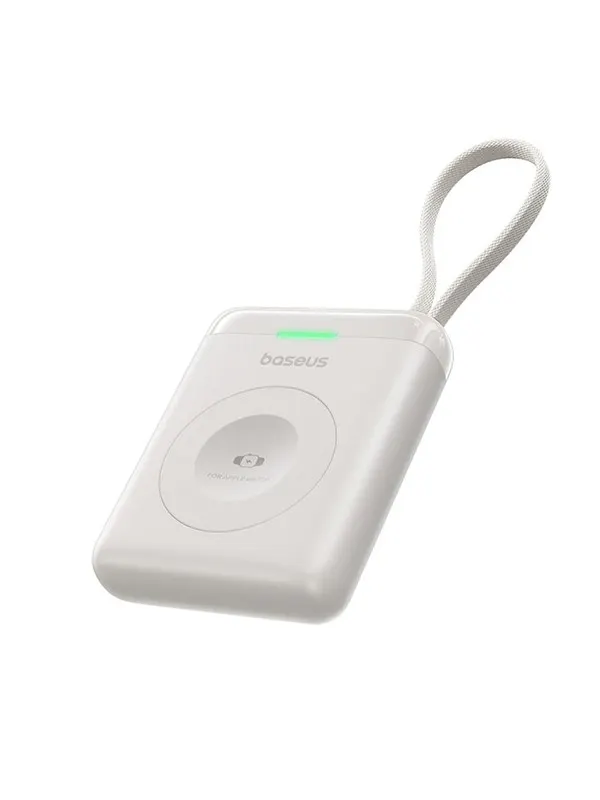 Baseus EnerFill FW11 5W Power Bank for Apple Watch with Built-in Cable - White
