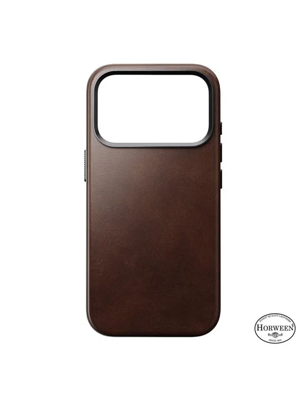 Nomad - Traditional Leather Case - iPhone 17 Pro | Rustic Brown | Horween