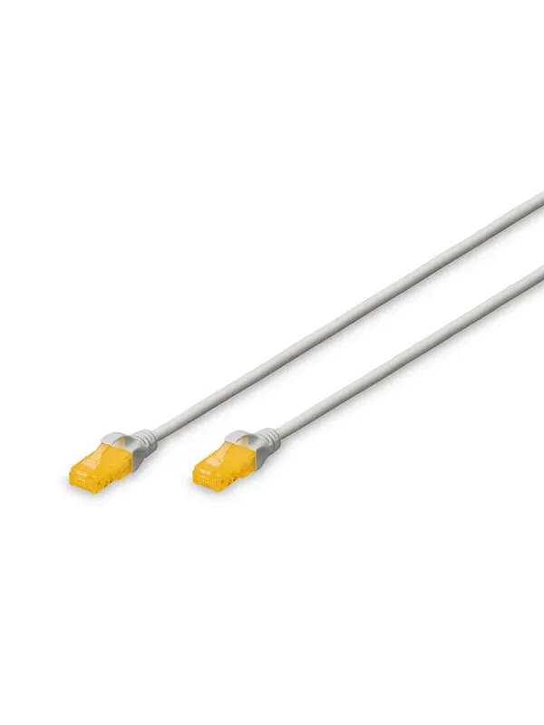 DIGITUS CAT 6A U-UTP Slim Patch Cord - 1m - Grå - 1m