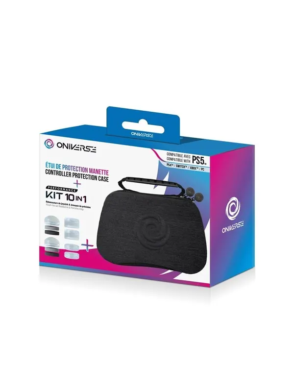 Oniverse CONTROLLER CASE WITH 10 ACCESSORIES 4 RINGS + 6 SILICON CAP - GREY
