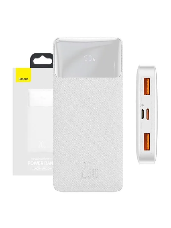Baseus Bipow 10000mAh 20W - White - 10000 mAh