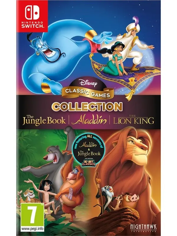 Disney Classic Games: The Jungle Book Aladdin &amp; The Lion King - Nintendo Switch - Plattformsspelare