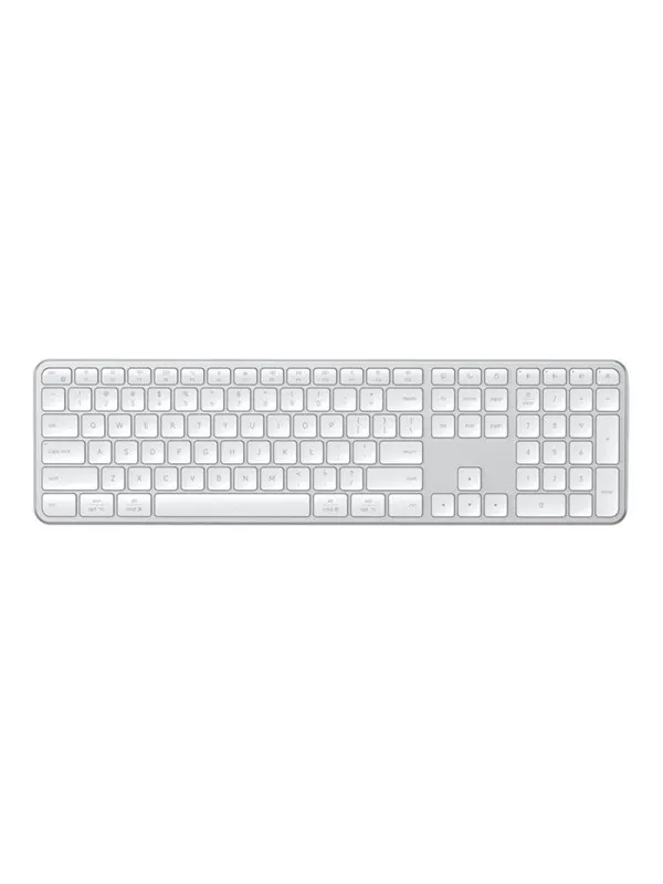 Satechi Slim EX3 - keyboard - multi-connection for efficient typing full size - QWERTY - Nordic - silver Input Device - Tangentbord - Nordisk - Silver