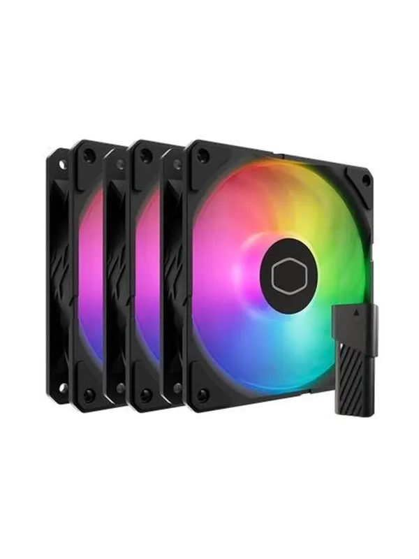 Cooler Master SickleFlow Edge 120 ARGB 3-Pack Fan Kit - Chassi fläkt - 120mm - Svart