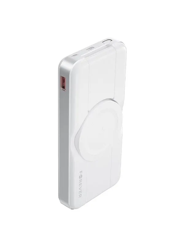 Forever MATB-300 10.000 mAh 3-i-1 Magsafe Powerbank white - 10000 mAh