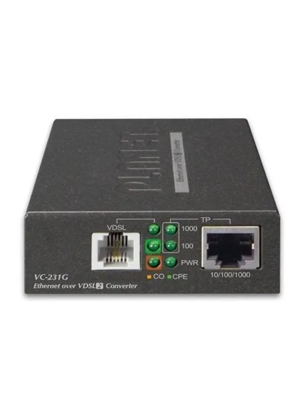 PLANET 1-Port 10/100/1000T Ethernet to VDSL2 Converter -30a profile w/ G.vectoring RJ11