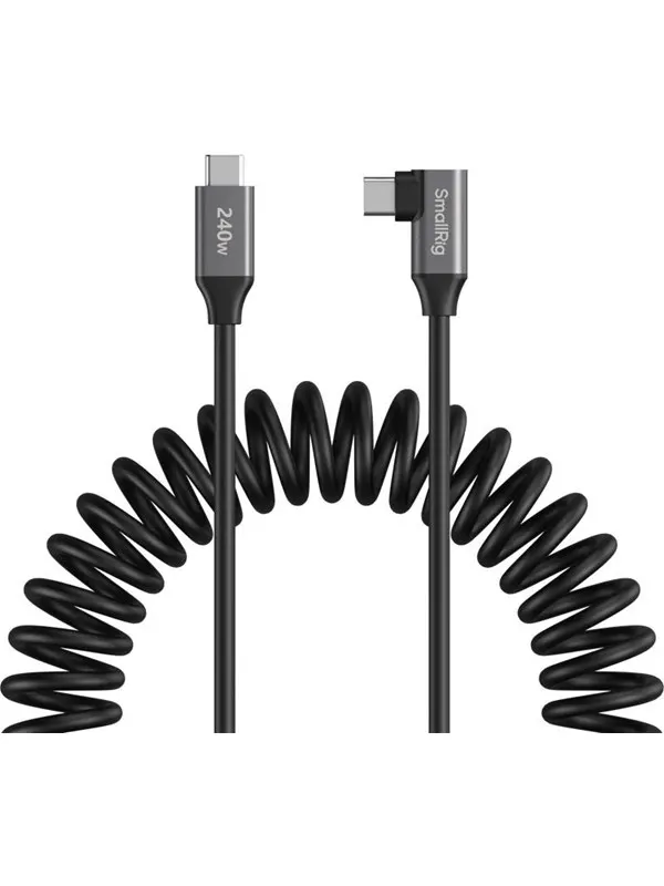 SmallRig 5730 USB-C Data Cable Coiled (Straight to Angled)