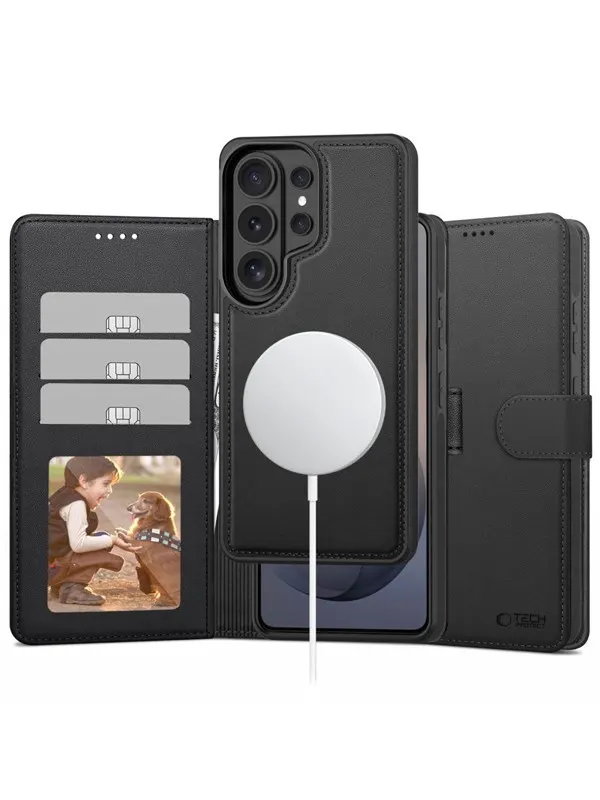 Tech-Protect MagSafe Wallet Case for Samsung Galaxy S26 Ultra - Matte Black